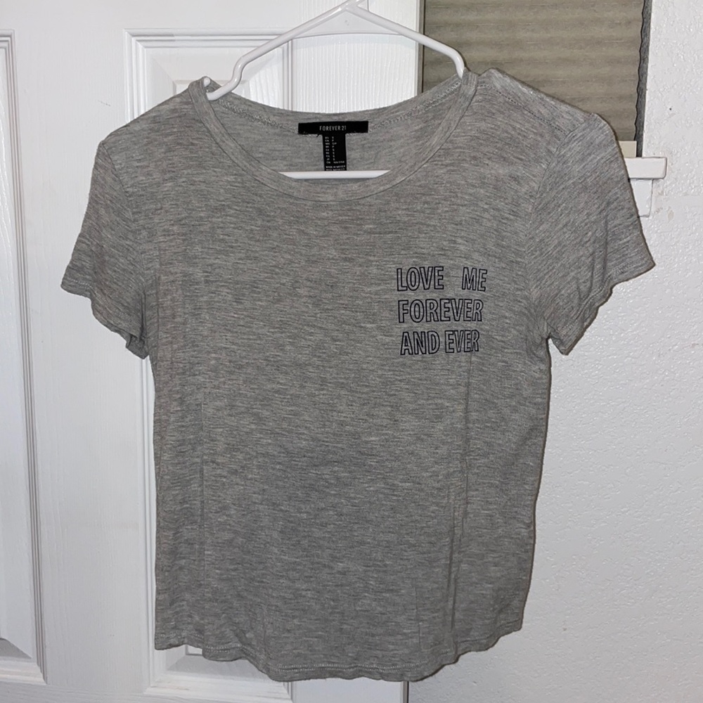Grey Crop Top